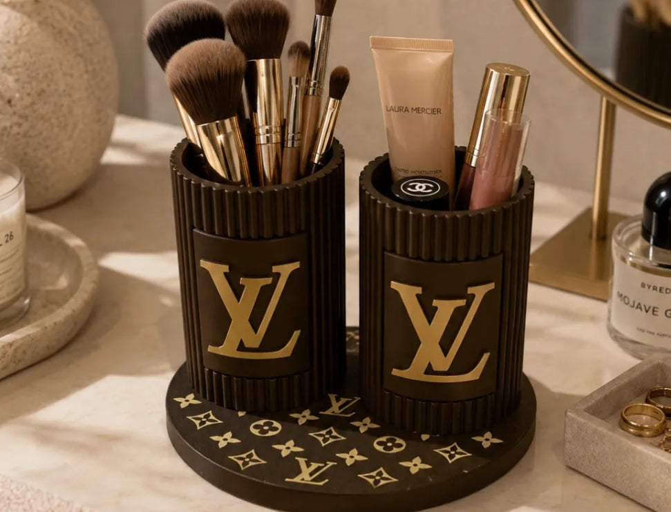 3d Luxury LV double cup organizer